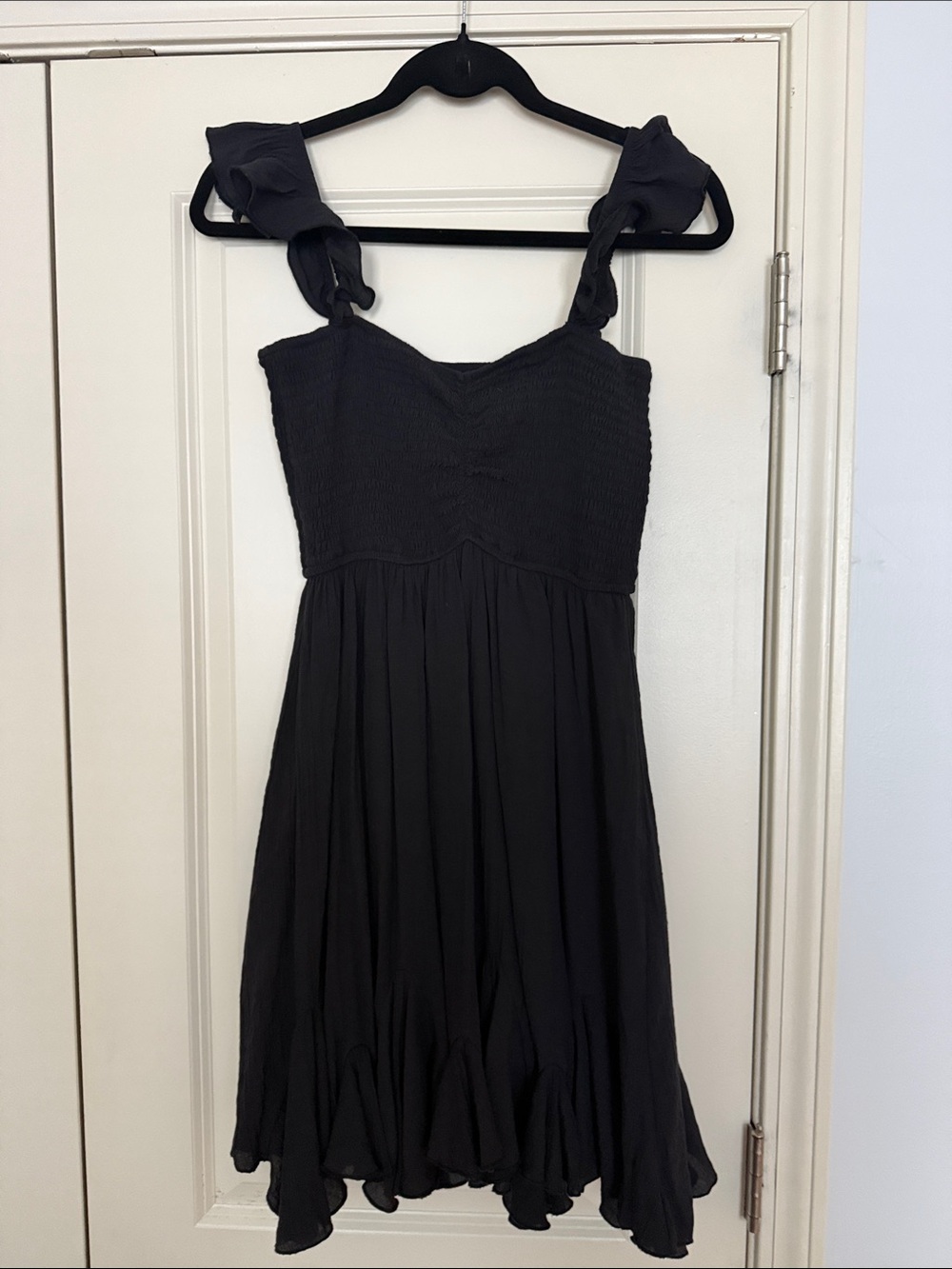 Black Sundress with Tie Straps - Classic Women's Dress